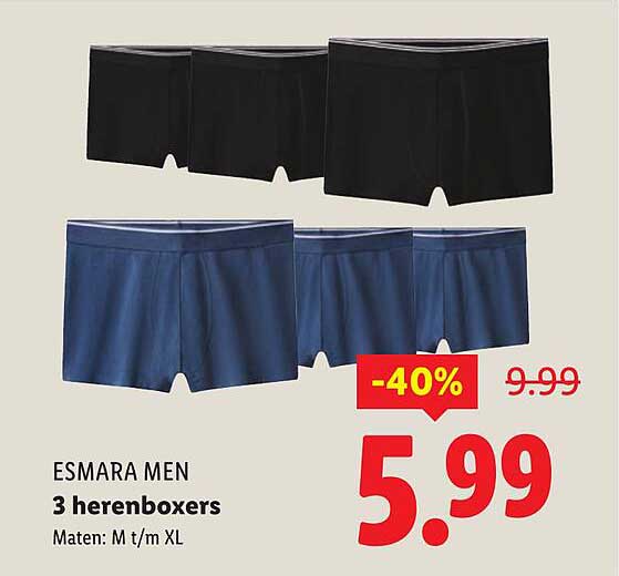 ESMARA MEN 3 herenboxers