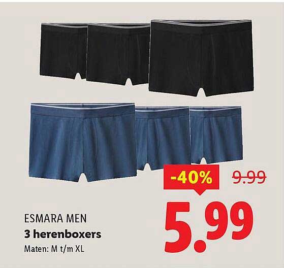 ESMARA MEN 3 herenboxers