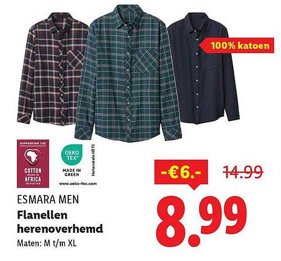 ESMARA MEN Flanellen herenoverhemd