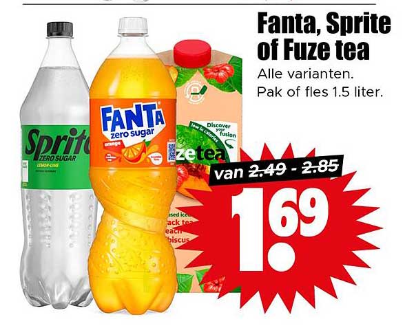 Fanta, Sprite of Fuze tea