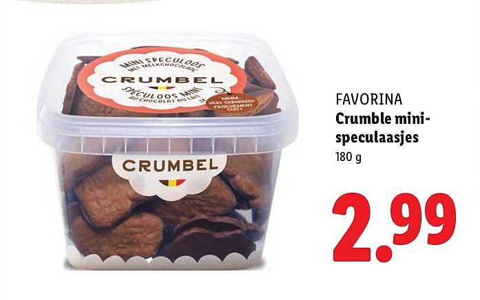 Favorina Crumble mini-speculaasjes 180 g