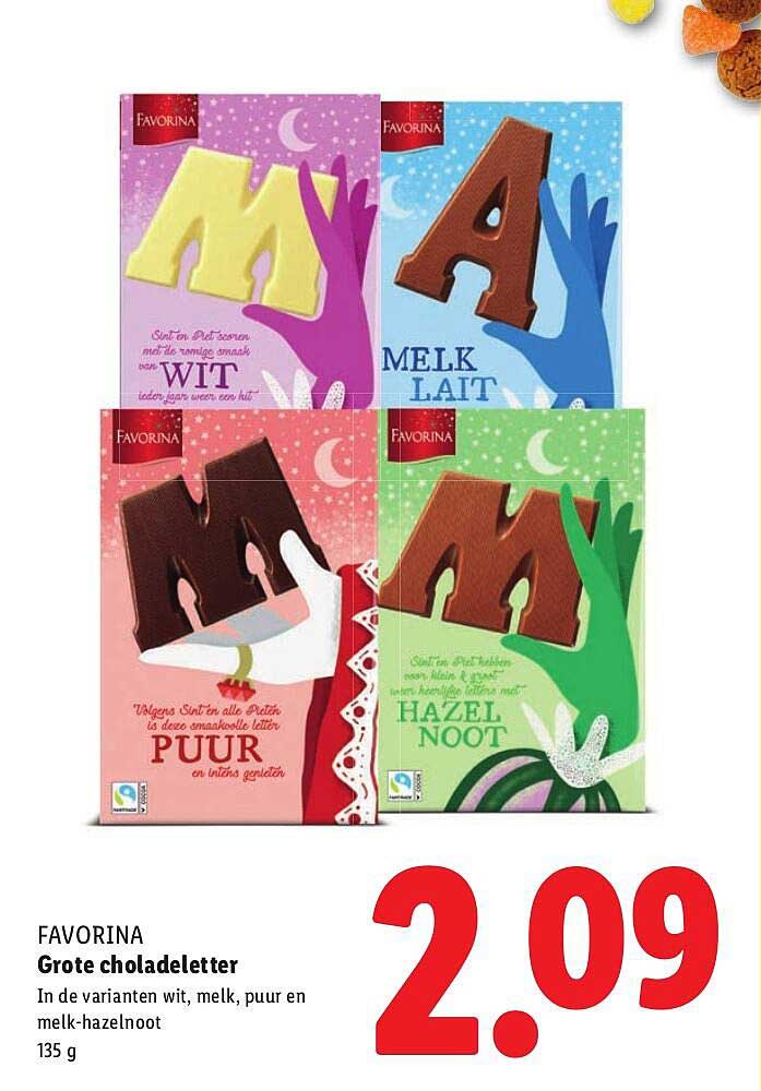 Favorina Grote chocoladeletter
