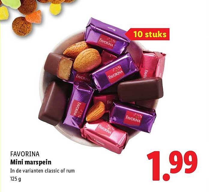 Favorina Mini marsepein 125 g