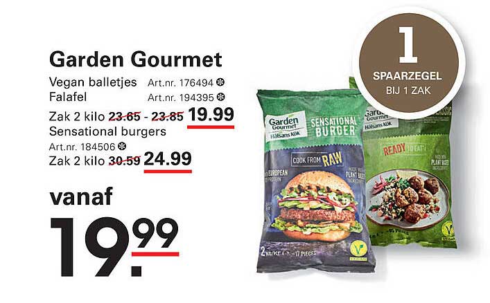 Garden Gourmet Vegan balletjes en Sensational burgers