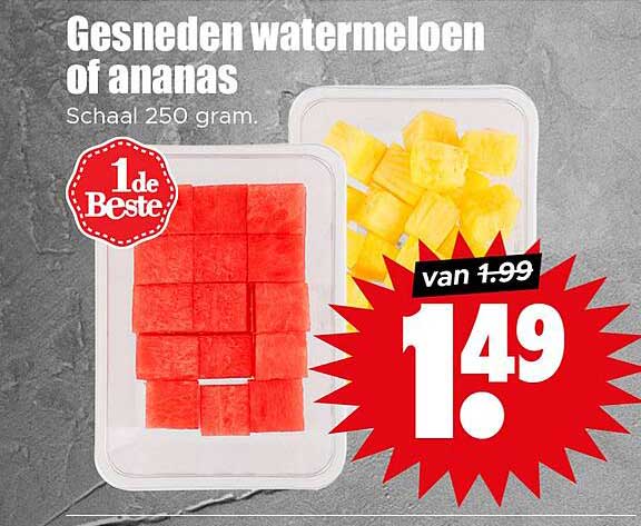 Gesneden watermeloen of ananas