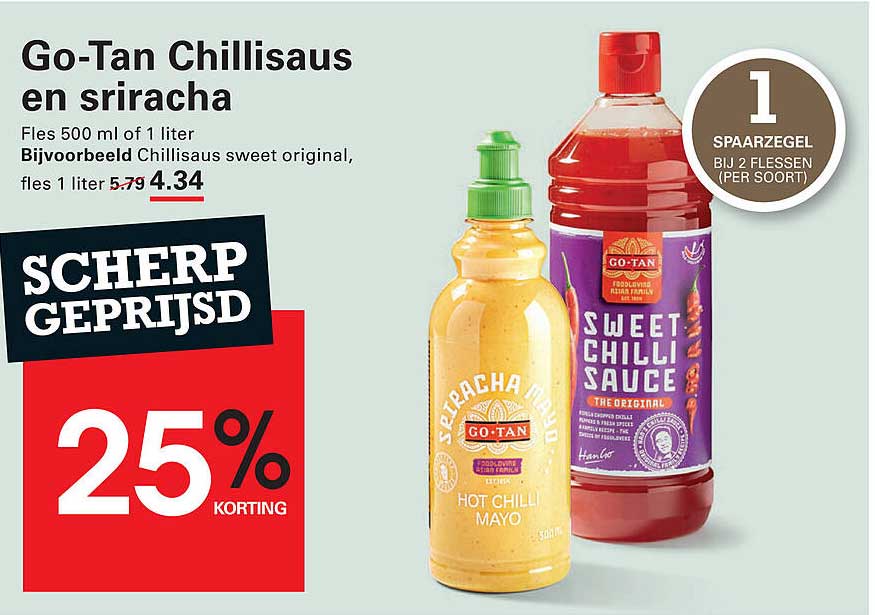 Go-Tan Chillisaus en sriracha
