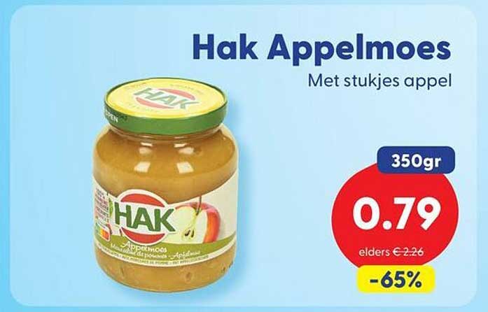 Hak Appelmoes Met stukjes appel