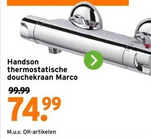 Handson thermostatische douchekraan Marco