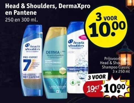 Head & Shoulders, DermaXpro en Pantene 250 en 300 ml