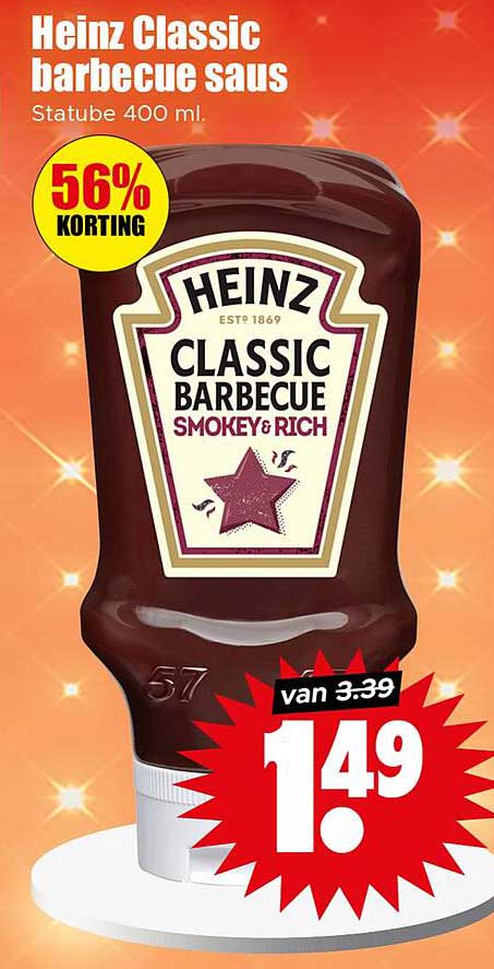Heinz Classic barbecue saus 400 ml.