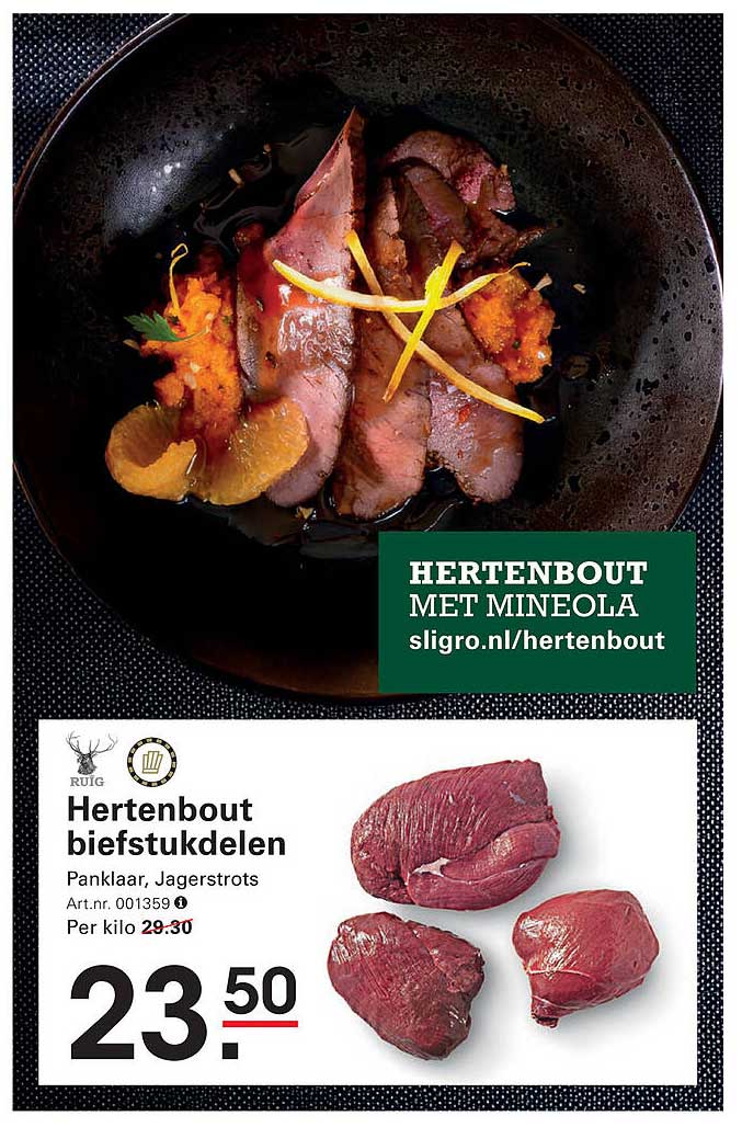 Hertenbout biefstukdelen