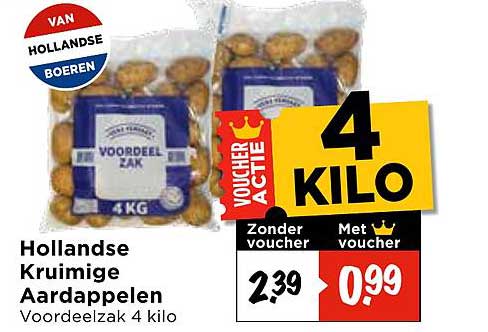 Hollandse Kruidige Aardappelen Voordeelzak 4 kilo