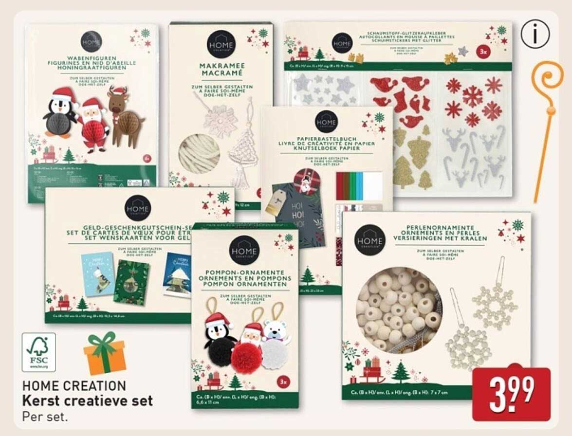HOME CREATION Kerst creatieve set Per set.