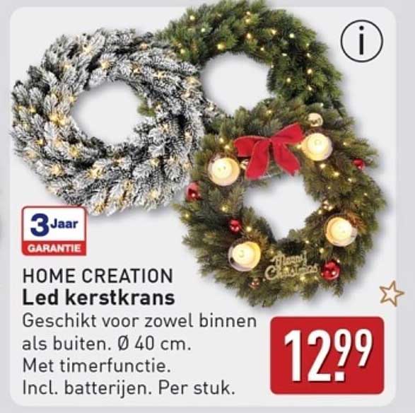 Home Creation Led kerstkrans