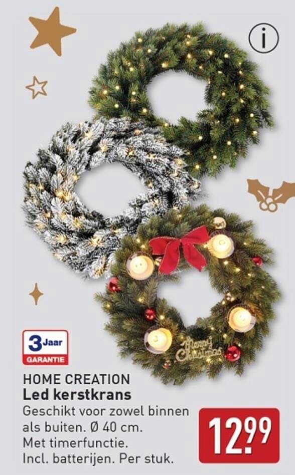 HOME CREATION Led kerstkrans