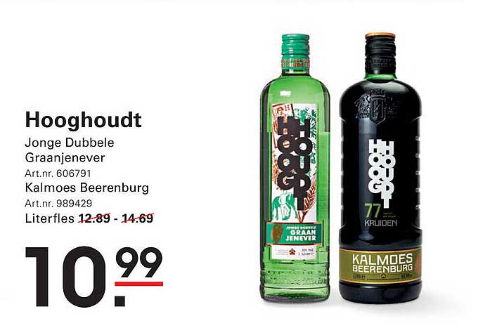 Hooghoudt Jonge Dubbele Graanjenever en Kalmoes Beerenburg
