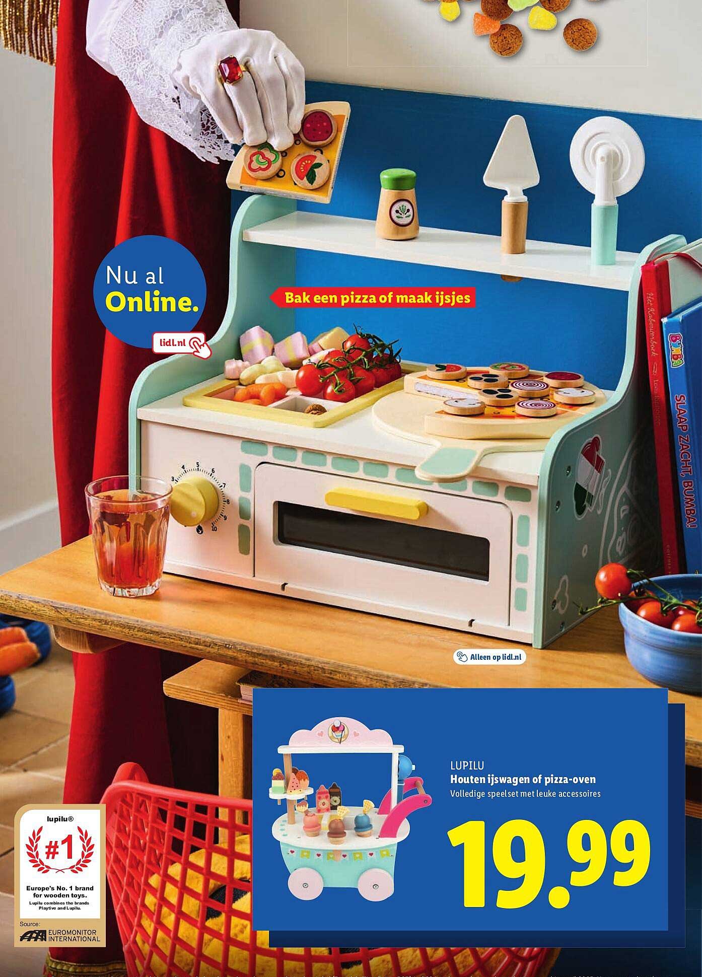 Houten ijswagen of pizza-oven