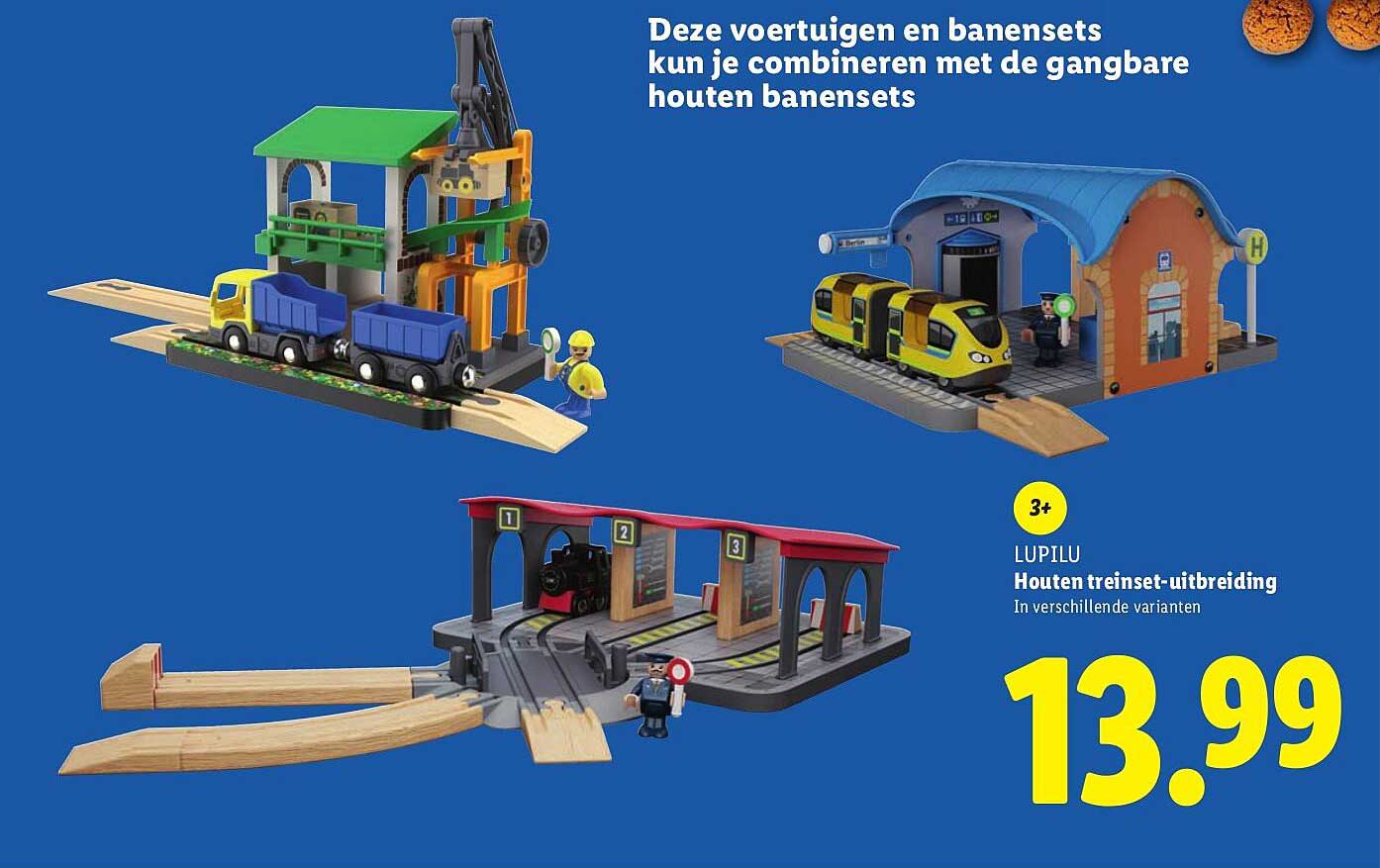 Houten treinset-uitbreiding