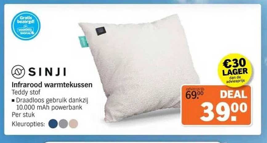 Infrarood warmtekussen Teddy stof