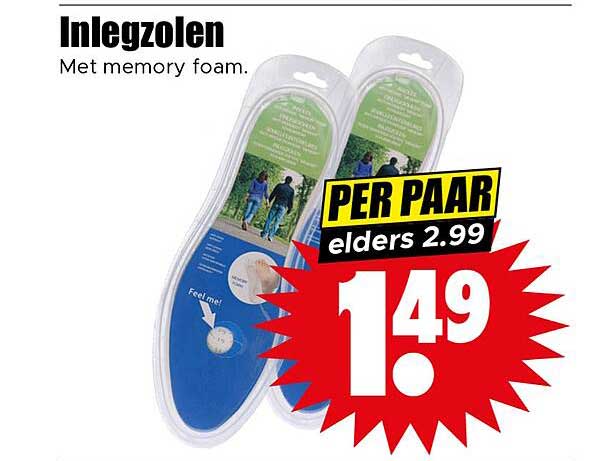 Inlegzolen met memory foam