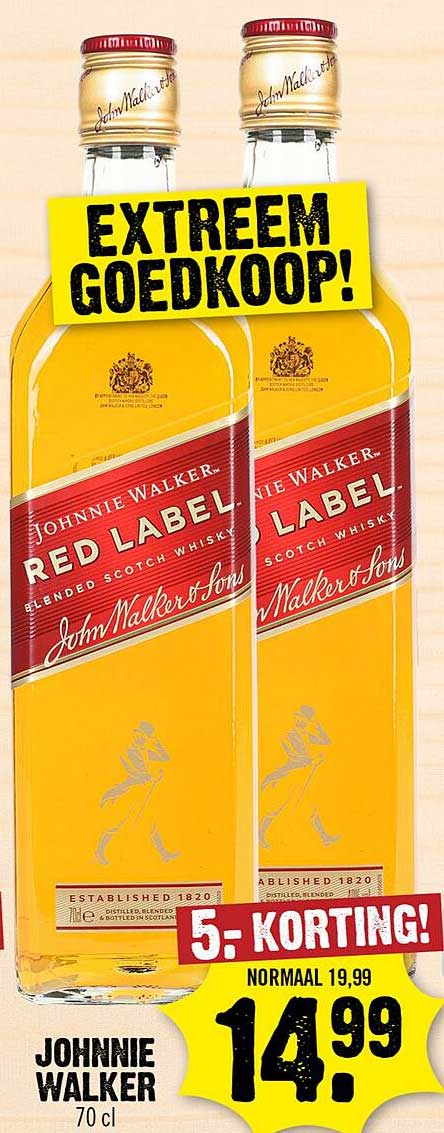 JOHNNIE WALKER RED LABEL 70 cl