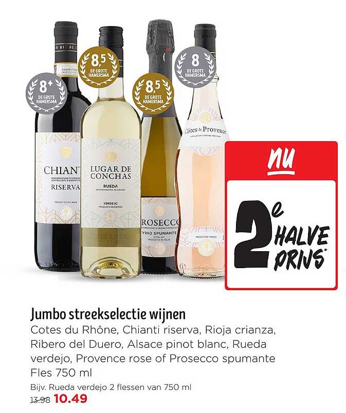 Jumbo streeksselectie wijnen