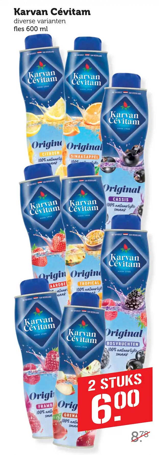 Karvan Cévitam diverse varianten fles 600 ml