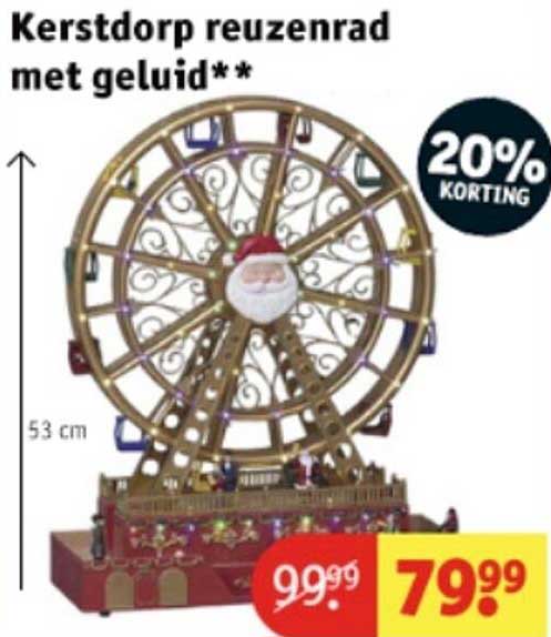 Kerstdorp reuzenrad met geluid**