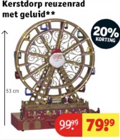 Kerstdorp reuzenrad met geluid**