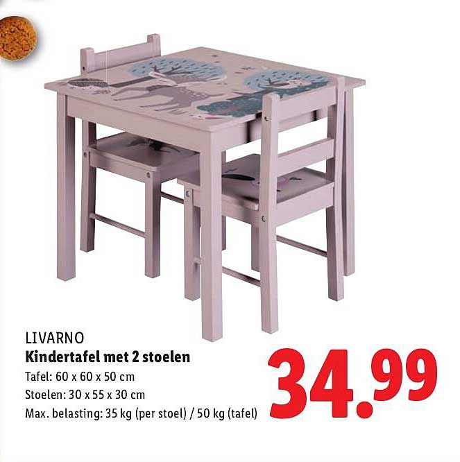 Kindertafel met 2 stoelen