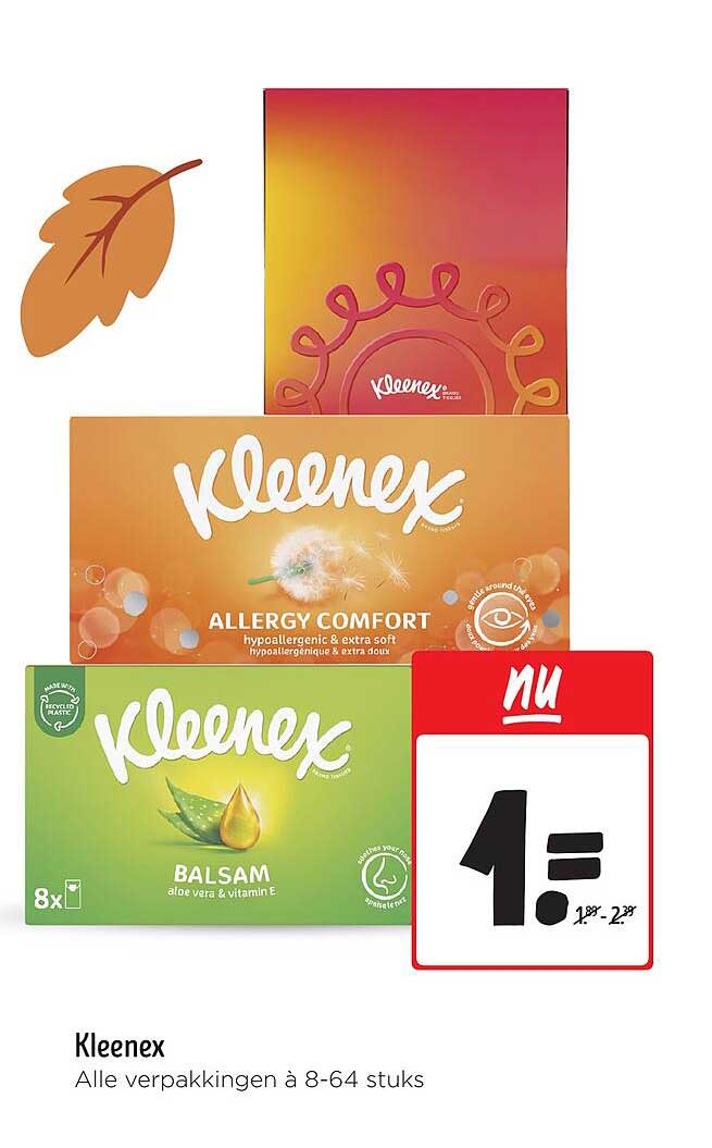 Kleenex - Alle verpakkingen à 8-64 stuks