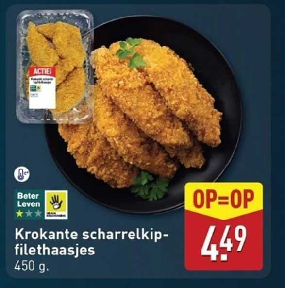 Krokante scharrelkip-filethaasjes