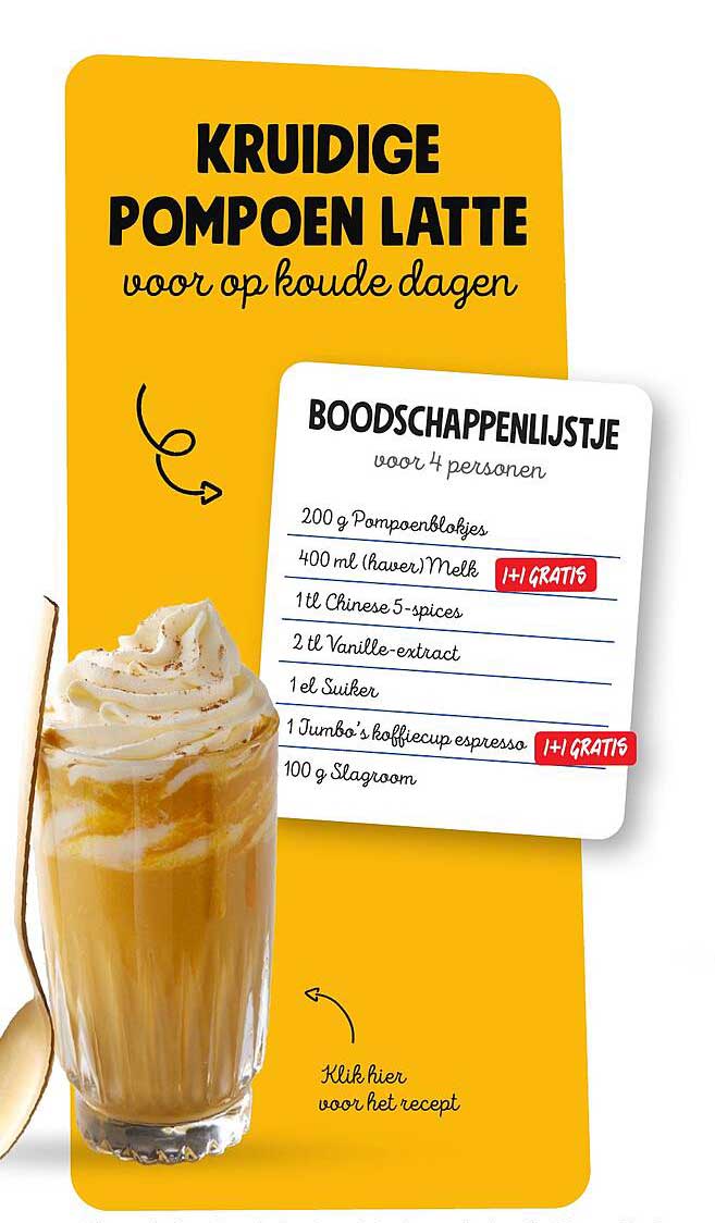 Kruidige Pompoen Latte voor op koude dagen