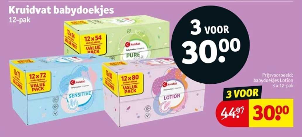 Kruidvat babydoekjes 12-pak