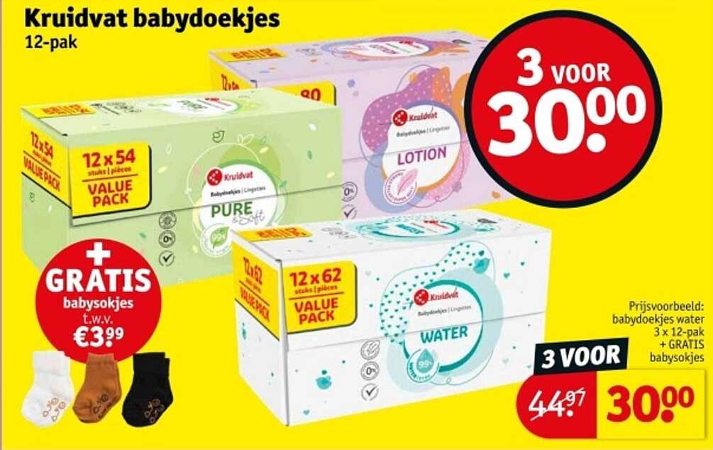 Kruidvat babydoekjes 12-pak