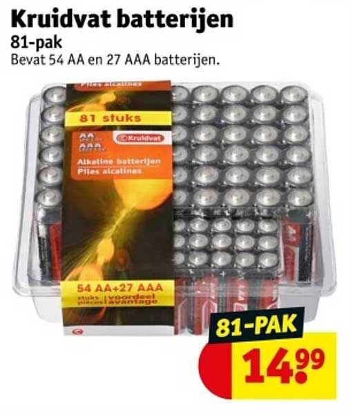 Kruidvat batterijen 81-pak