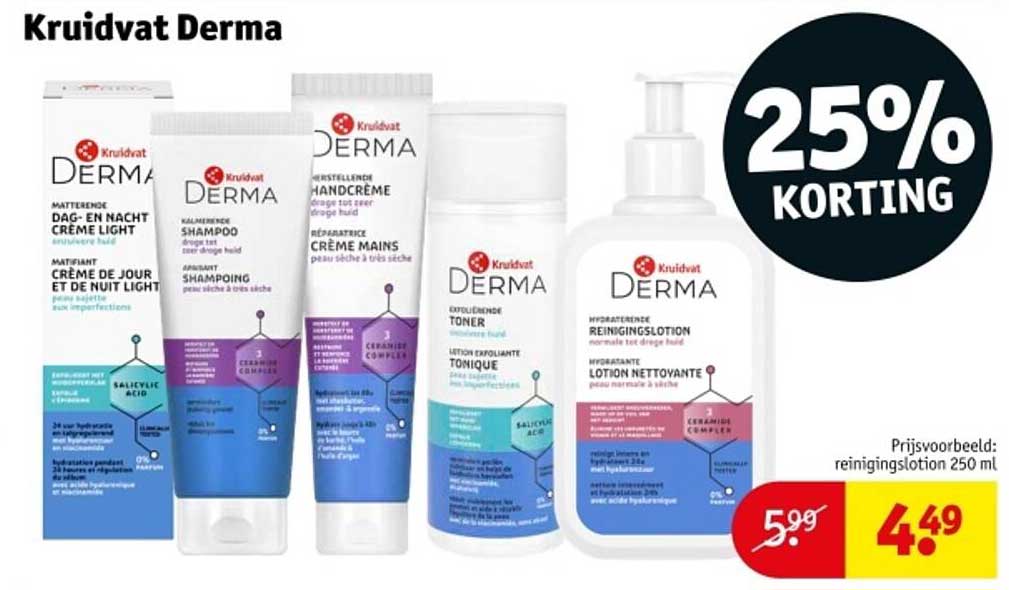 Kruidvat Derma met 25% korting