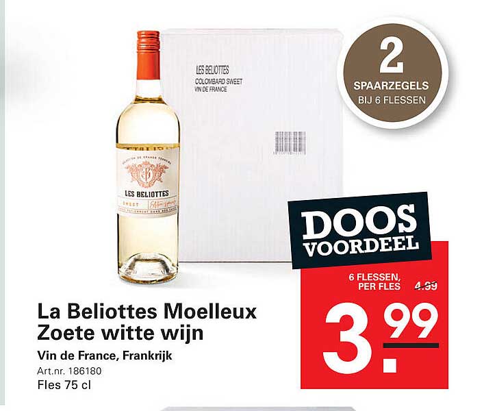 La Beliottes Moelleux Zoete witte wijn