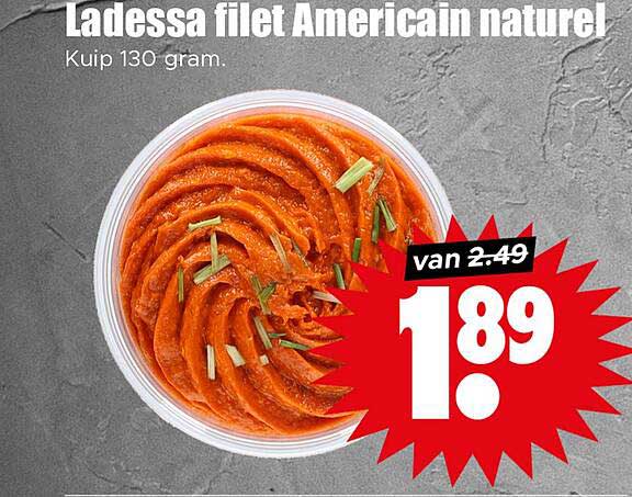 Ladessa filet Americain naturel Kuip 130 gram.