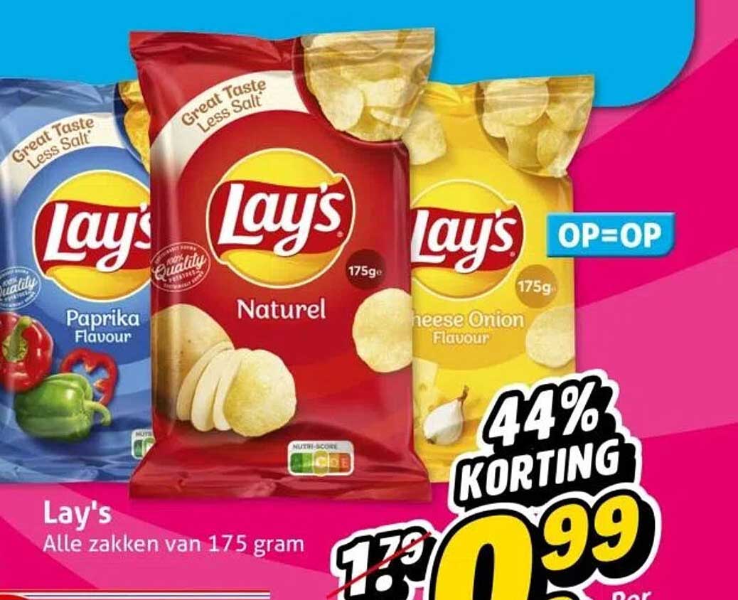 Lay's Alle zakken van 175 gram