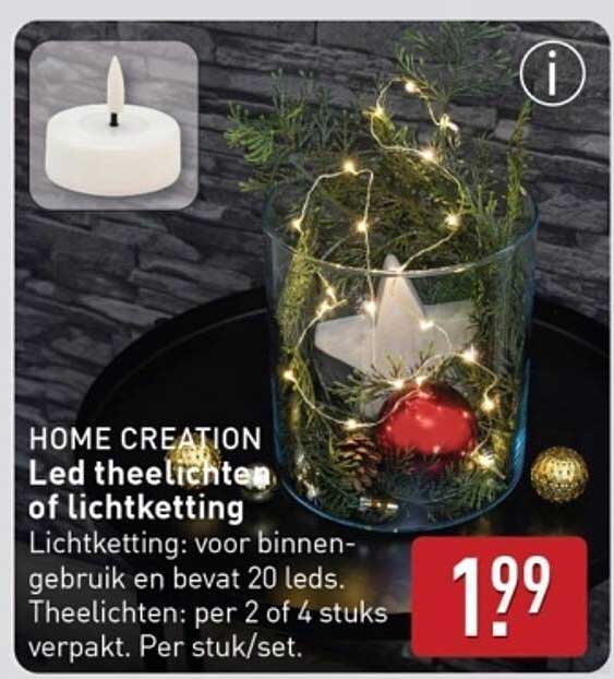 Led theelichten of lichtketting