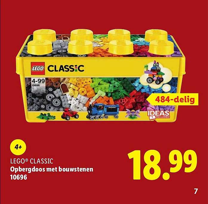 LEGO® CLASSIC Opbergdoos met bouwstenen 10696