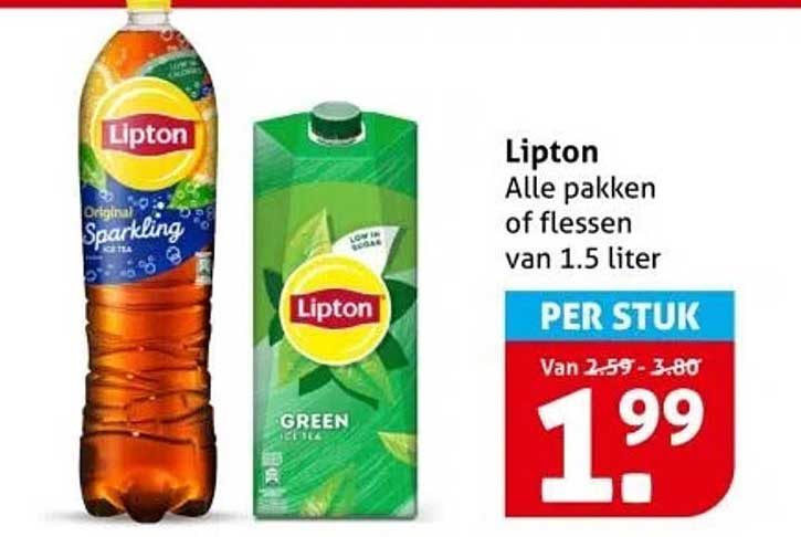 Lipton - Alle pakken of flessen van 1.5 liter