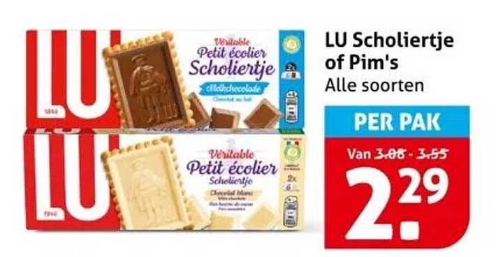LU Scholiertje of Pim's - Alle soorten