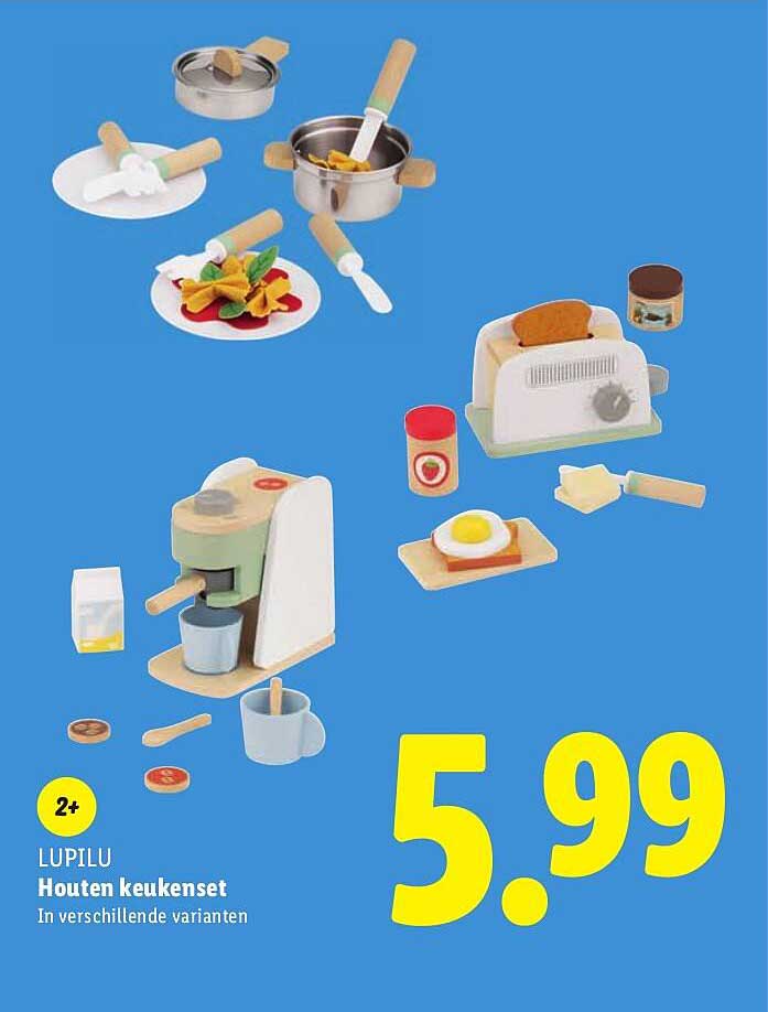 LUPILU Houten keukenset In verschillende varianten