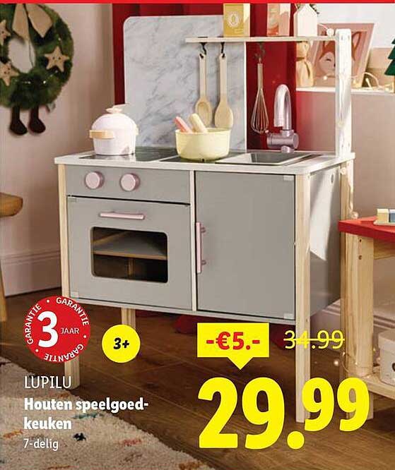 LUPILU Houten speelgoed-keuken