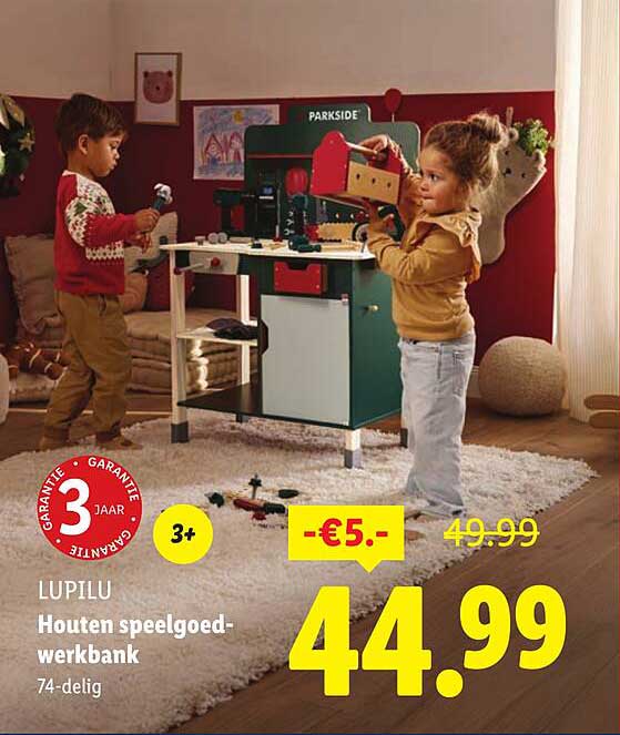 LUPILU Houten speelgoed-werkbank