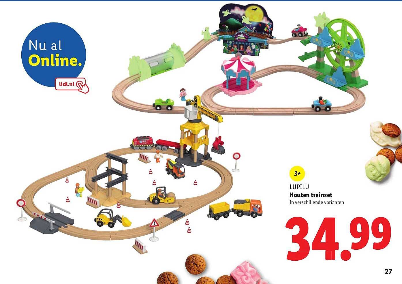 LUPILU Houten treinset In verschillende varianten