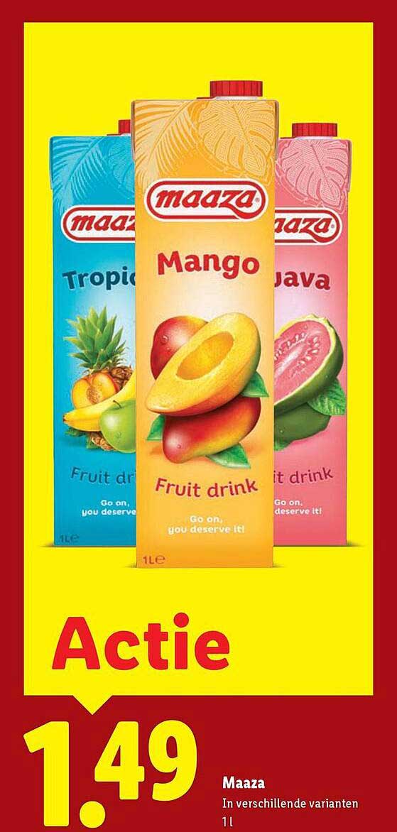 Maaza Fruit Drink 1L in verschillende smaken