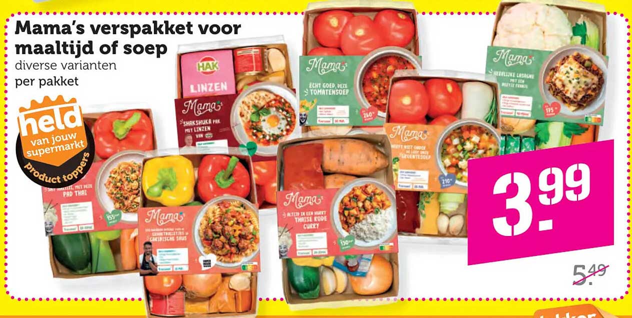 Mama’s verspakket voor maaltijd of soep